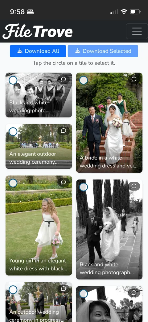 The trove on the client's phone